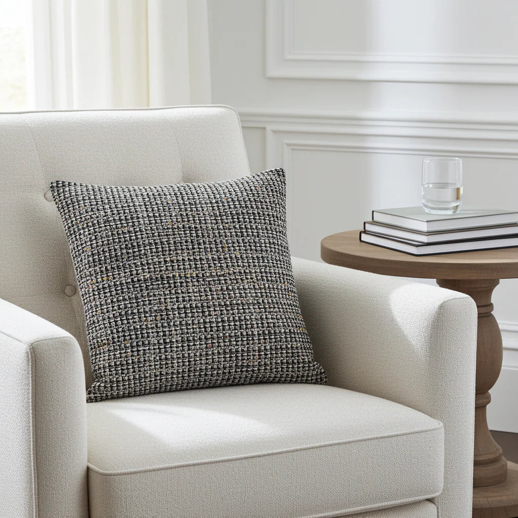 Poppy Chic Woven Luxury Throw Pillow in Multi Color