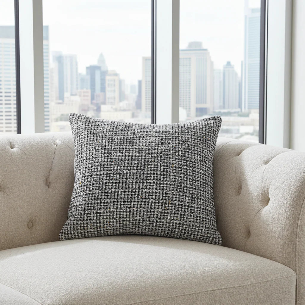 Poppy Chic Woven Luxury Throw Pillow in Multi Color