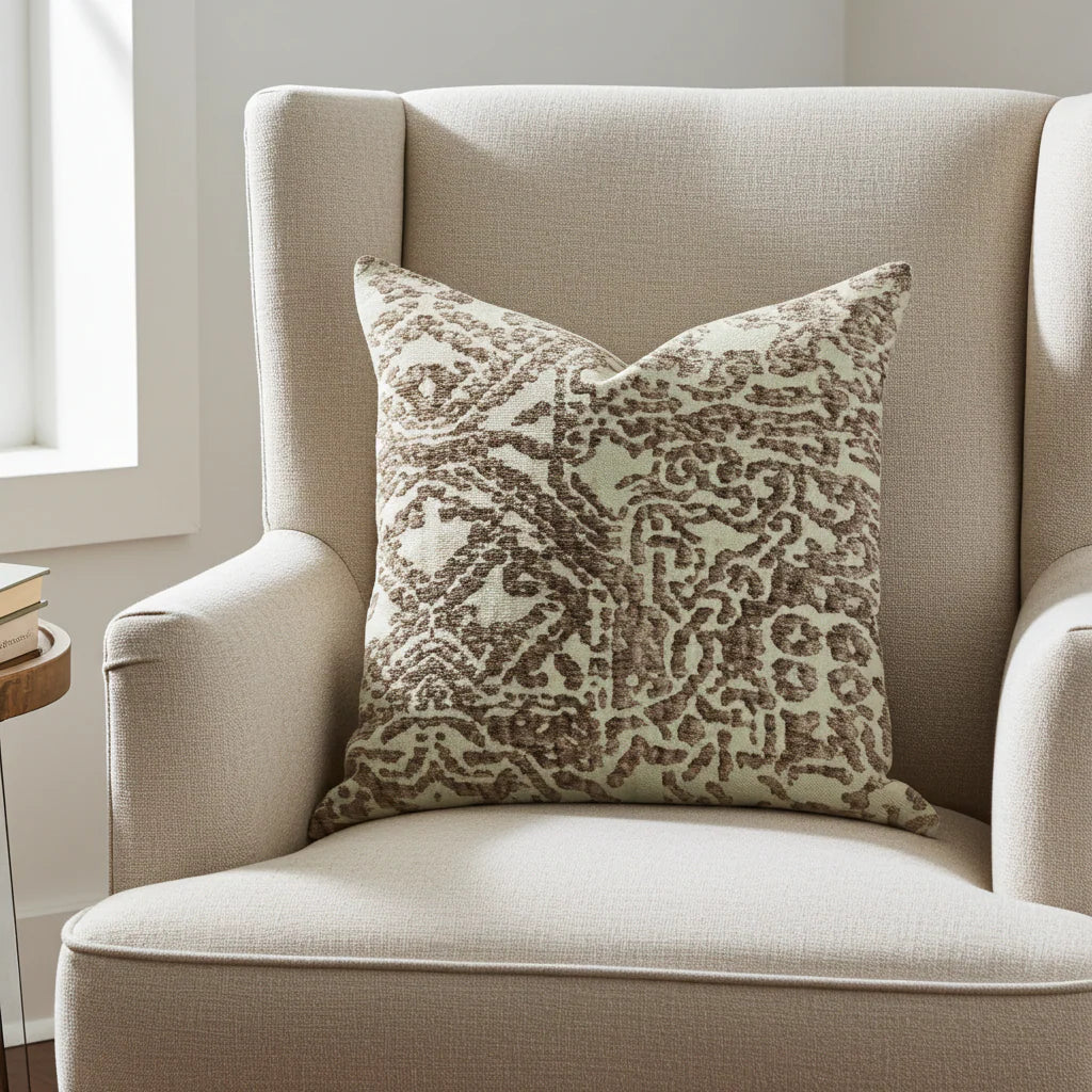 Dusky Cosmo Textured Luxury Throw Pillow