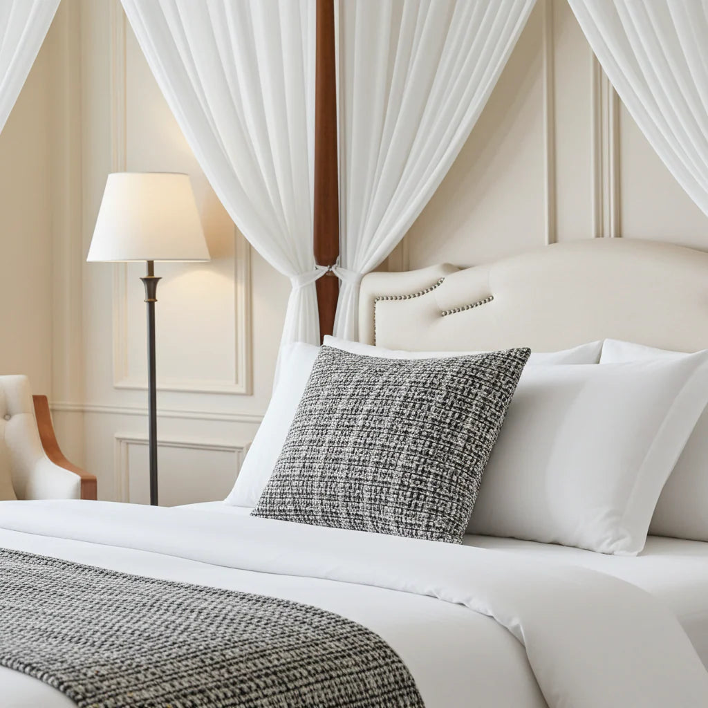 Poppy Chic Woven Luxury Throw Pillow in Multi Color